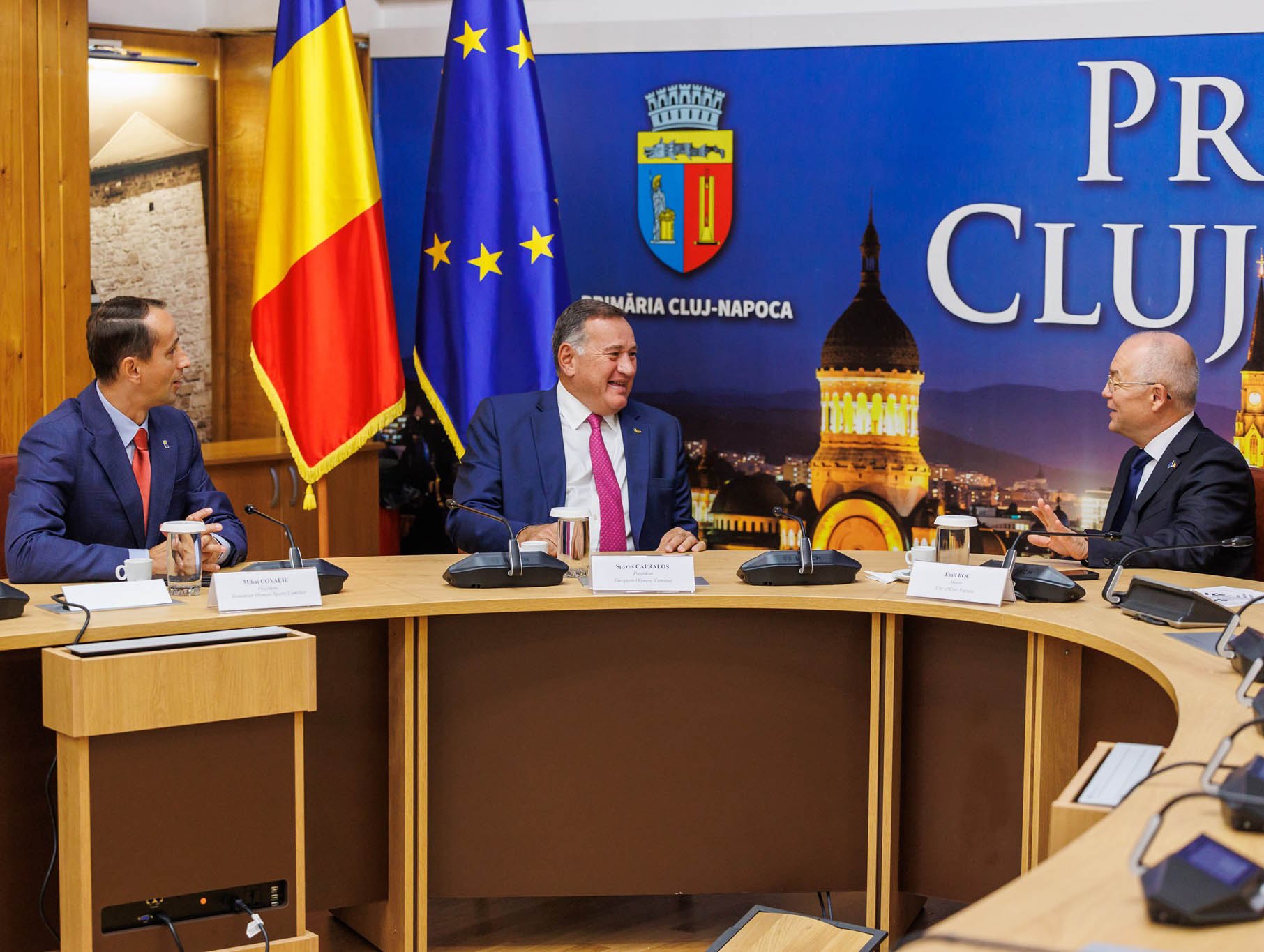 Președintele Capralos se întâlnește cu Comitetul Național Olimpic Român și cu Comitetele Olimpice Europene ale orașului Cluj-Napoca